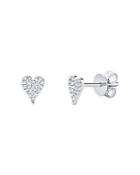 Moon & Meadow 14k White Gold Diamond Pave Heart Stud Earrings - 100% Exclusive