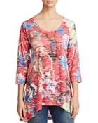 Nally & Millie Floral Print High/low Tunic