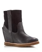 Dolce Vita Paxon Faux Shearling Wedge Booties