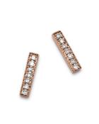 Moon & Meadow Diamond Bar Earrings In 14k Rose Gold, 0.04 Ct. T.w. - 100% Exclusive