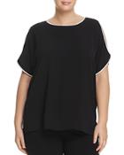 Vince Camuto Plus Cold Shoulder Color-block Blouse