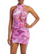 Bardot Tie Dyed Mesh Corset Dress