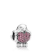 Pandora Charm - Sterling Silver & Cubic Zirconia Red Robin, Moments Collection