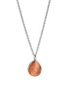 Ippolita Sterling Silver Rock Candy Mini Teardrop Pendant Necklace Brown Shell Doublet, 18