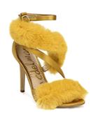 Sam Edelman Adelle Faux Fur Ankle Strap High-heel Sandals