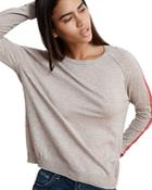 Velvet By Graham & Spencer Stripe-sleeve Sweater