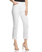 Tory Burch Keira Straight-leg Jeans In White Rinse Wash