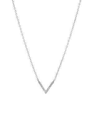 Bloomingdale's Diamond V Necklace In Sterling Silver, 15 - 100% Exclusive