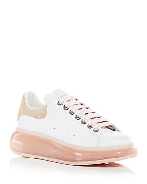 Alexander Mcqueen Oversized Suede Heel & Transparent Sole Sneakers