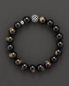 Lagos Golden Obsidian Caviar Beaded Bracelet