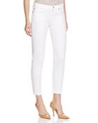 7 For All Mankind Kimmie Crop Skinny Jeans In Clean White