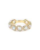 Zoe Lev 14k Yellow Gold Moonstone & Diamond Halo Ring