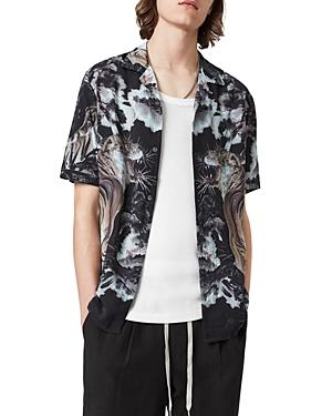 Allsaints Black Gobi Camp Shirt