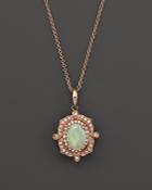 Opal And Diamond Antique Inspired Pendant Necklace In 14k Rose Gold, 16 - 100% Exclusive