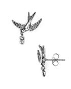 Marc Jacobs Swarovski Crystal Swallow Stud Earrings