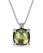 David Yurman Chatelaine Pendant With Green Orchid And Diamonds