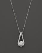 Diamond Pendant Necklace In 14k White Gold, .75 Ct. T.w.
