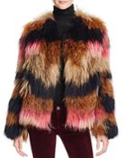 Yves Salomon Striped Fur Jacket - 100% Bloomingdale's Exclusive