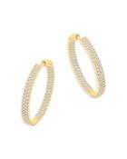 Bloomingdale's Diamond Pave Inside Out Hoops In 14k Yellow Gold, 0.75 Ct. T.w. - 100% Exclusive