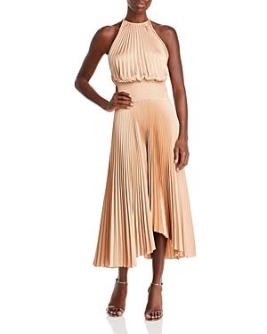 A.l.c. Renzo Ii Pleated Halter Dress