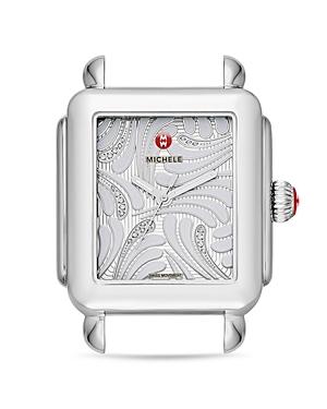 Michele Deco Swan Diamond Dial Watch Head, 33 X 35mm