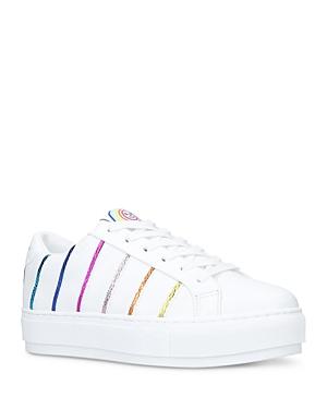 Kurt Geiger London Women's Laney Rainbow Stripe Low Top Platform Sneakers