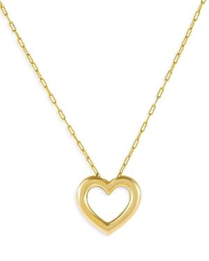 Adinas Jewels Open Heart Pendant Necklace, 16