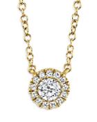 Moon & Meadow 14k Yellow Gold Diamond Halo Pendant Necklace, 18 - 100% Exclusive