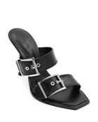 Alexander Mcqueen Women's Slip On Buckled High Heel Sandals