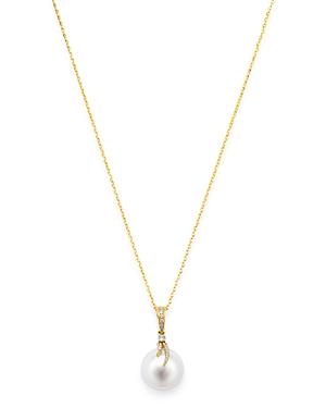 Tara Pearls 14k Yellow Gold Diamond & South Sea Cultured Pearl Pendant Necklace, 18