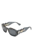 Versace Men's Brow Bar Geometric Sunglasses, 51mm