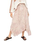 Free People Giselle Chevron Asymmetric Maxi Skirt