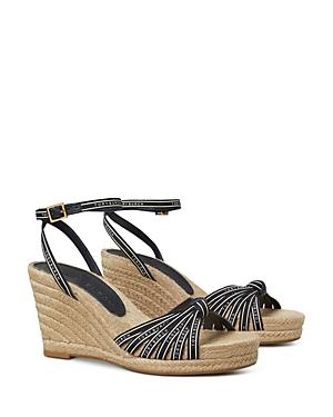 Tory Burch Women's Tory Ribbon Espadrille Wedge Sandals