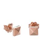 Chimento 18k Rose Gold Armillas Pyramis Collection Square Stud Earrings
