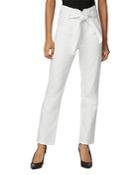 Hudson Remi Paperbag Straight Leg Jeans In White