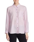 Eileen Fisher Petites Silk Classic Button-down Top