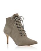 Pour La Victoire Vittoria Suede Pointed Toe High Heel Booties