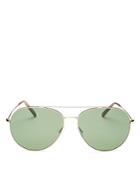 Oliver Peoples Unisex Airdale Brow Bar Aviator Sunglasses, 61mm
