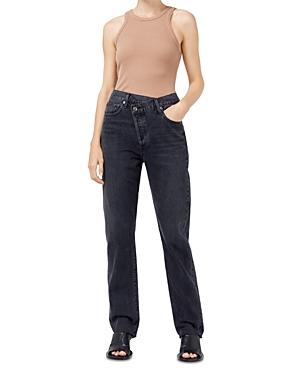 Agolde Criss Cross Straight Leg Jeans In Shambles