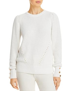 T Tahari Ribbed Knit Crew Pullover