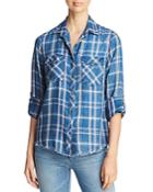 Billy T Lace-up Plaid Shirt
