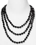 Carolee Black Faceted Bead Rope Necklace, 72