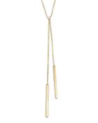 Zoe Chicco 14k Yellow Gold Two-bar Lariat Necklace With Diamond, 16