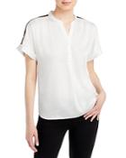 Karl Lagerfeld Paris Metallic Trim Blouse