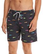 Maui And Sons Chubby Neon Shark-print Swim Shorts