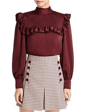 See By Chloe Ruffled Satin Top