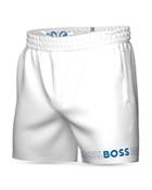 Boss Dolphin Quick Dry Logo Print Regular Fit Swim Trunks