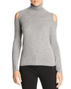 Magaschoni Cold Shoulder Cashmere Turtleneck Sweater