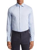 Emporio Armani Grid-print Tailored Fit Shirt