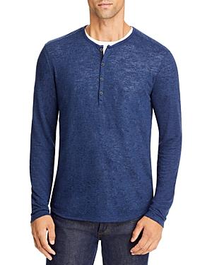 John Varvatos Star Usa Shaped Hem Henley Shirt